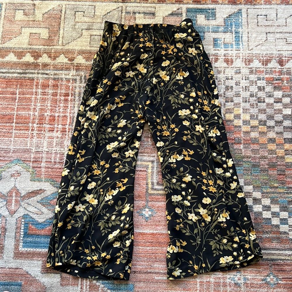 Vintage Jones New York sheer floral trousers